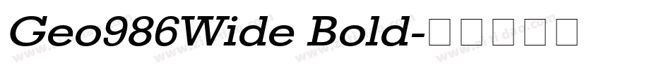 Geo986Wide Bold字体转换